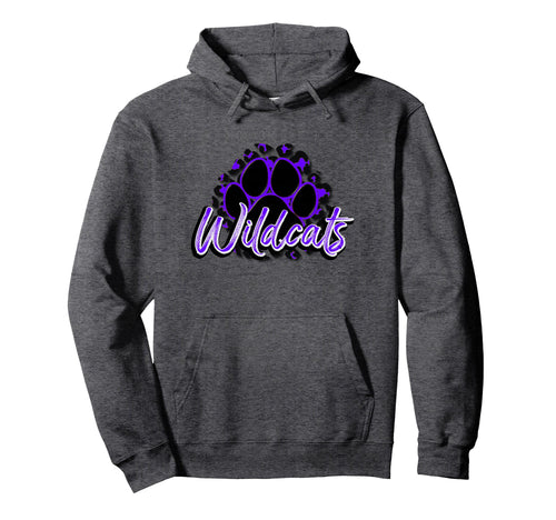 Wildcats Purple Black Cheetah School Hoodie - Graphic Print Men Women - T-Shirt, Sweatshirt, Hoodie