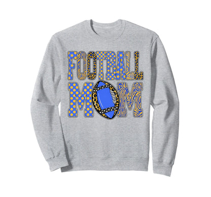 Leopard Blue Gold Checkered Sweatshirt - Streetwear Style for Adults - T-Shirt, Sweatshirt, Hoodie
