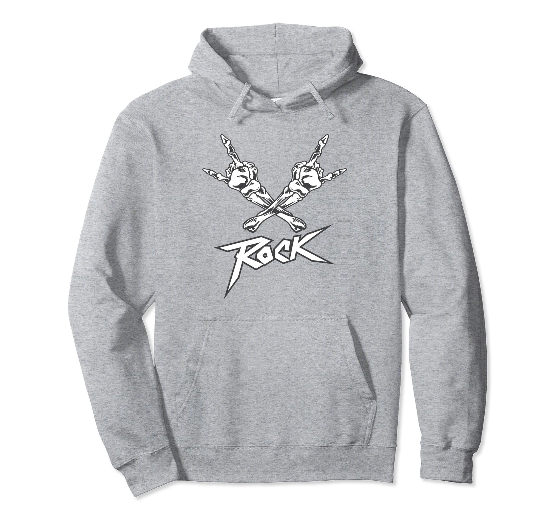 Skeleton Hand Heavy Rock Music Skeleton Hoodie - Minimalist Print Unisex - T-Shirt, Sweatshirt, Hoodie