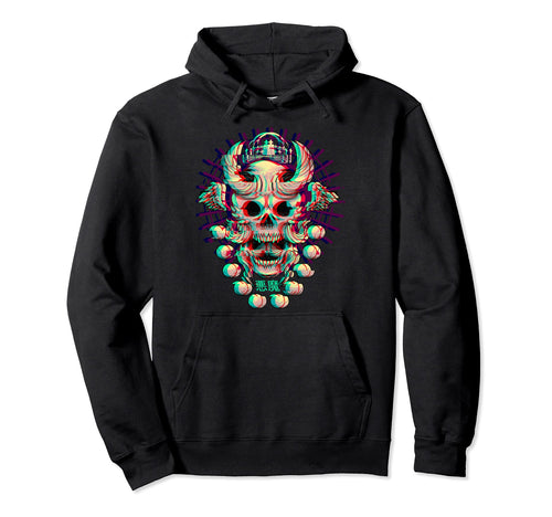 Japan Anime Oni Mask Vaporwave Gothic Hoodie - Unique Graphic for Adults - T-Shirt, Sweatshirt, Hoodie
