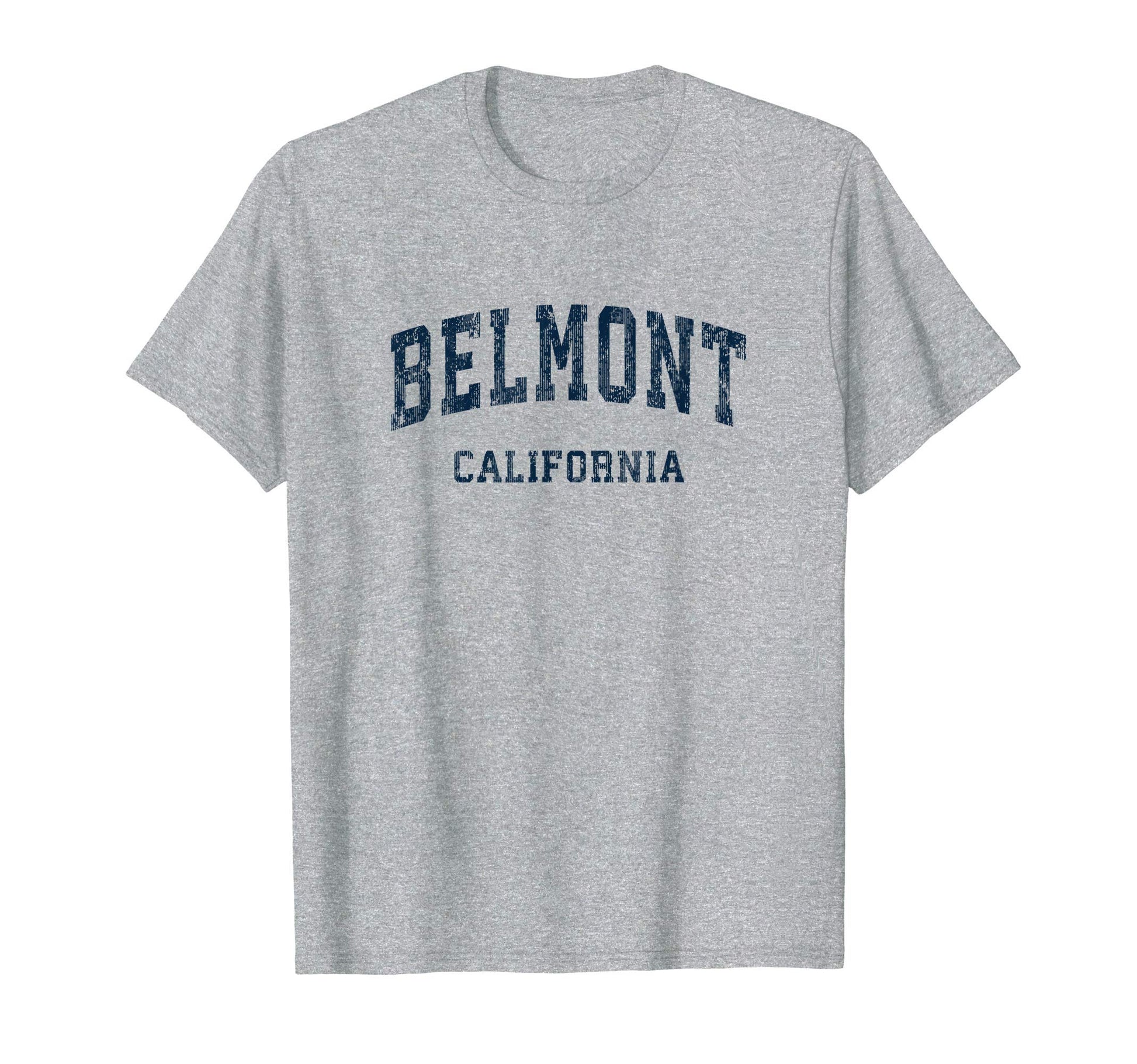 Belmont California Ca Varsity Sports Navy T-Shirt - Custom Art Print Unisex - T-Shirt, Sweatshirt, Hoodie