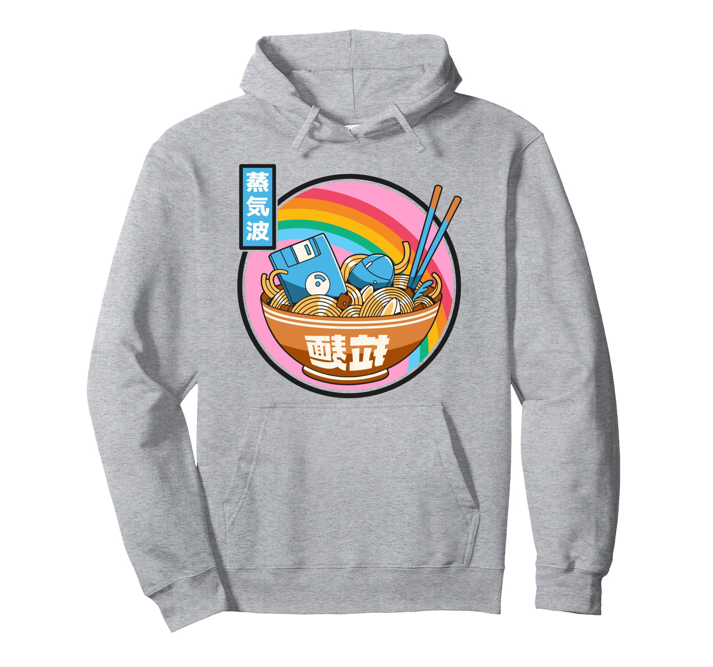 Digital Ramen Bowl Japan Pastel Otaku Hoodie - Novelty Apparel Men Women - T-Shirt, Sweatshirt, Hoodie