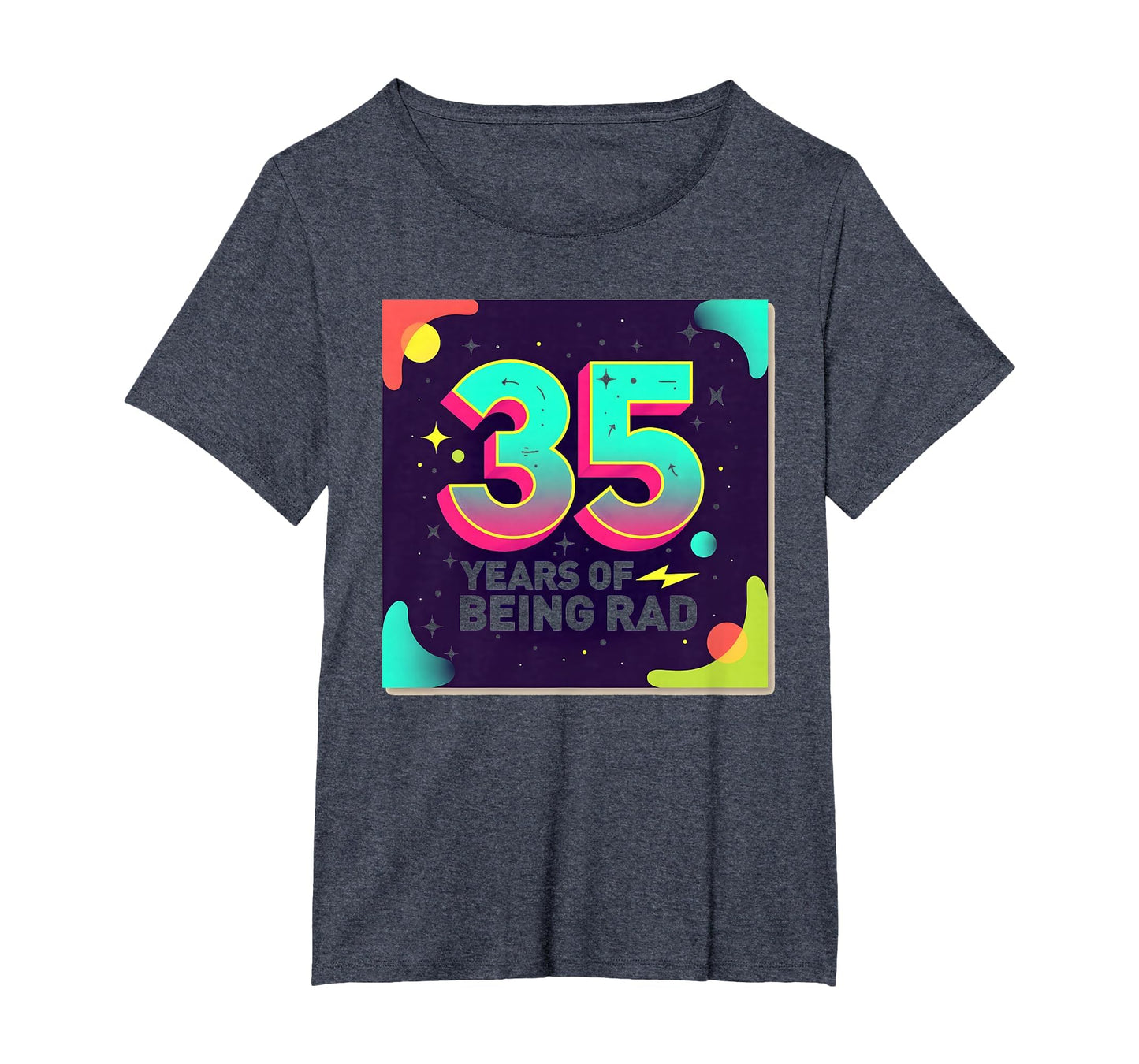 35Th Birthday Gift Rad 80S Celebration T-Shirt - Novelty Apparel Unisex - T-Shirt, Sweatshirt, Hoodie