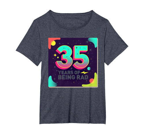 35Th Birthday Gift Rad 80S Celebration T-Shirt - Novelty Apparel Unisex - T-Shirt, Sweatshirt, Hoodie
