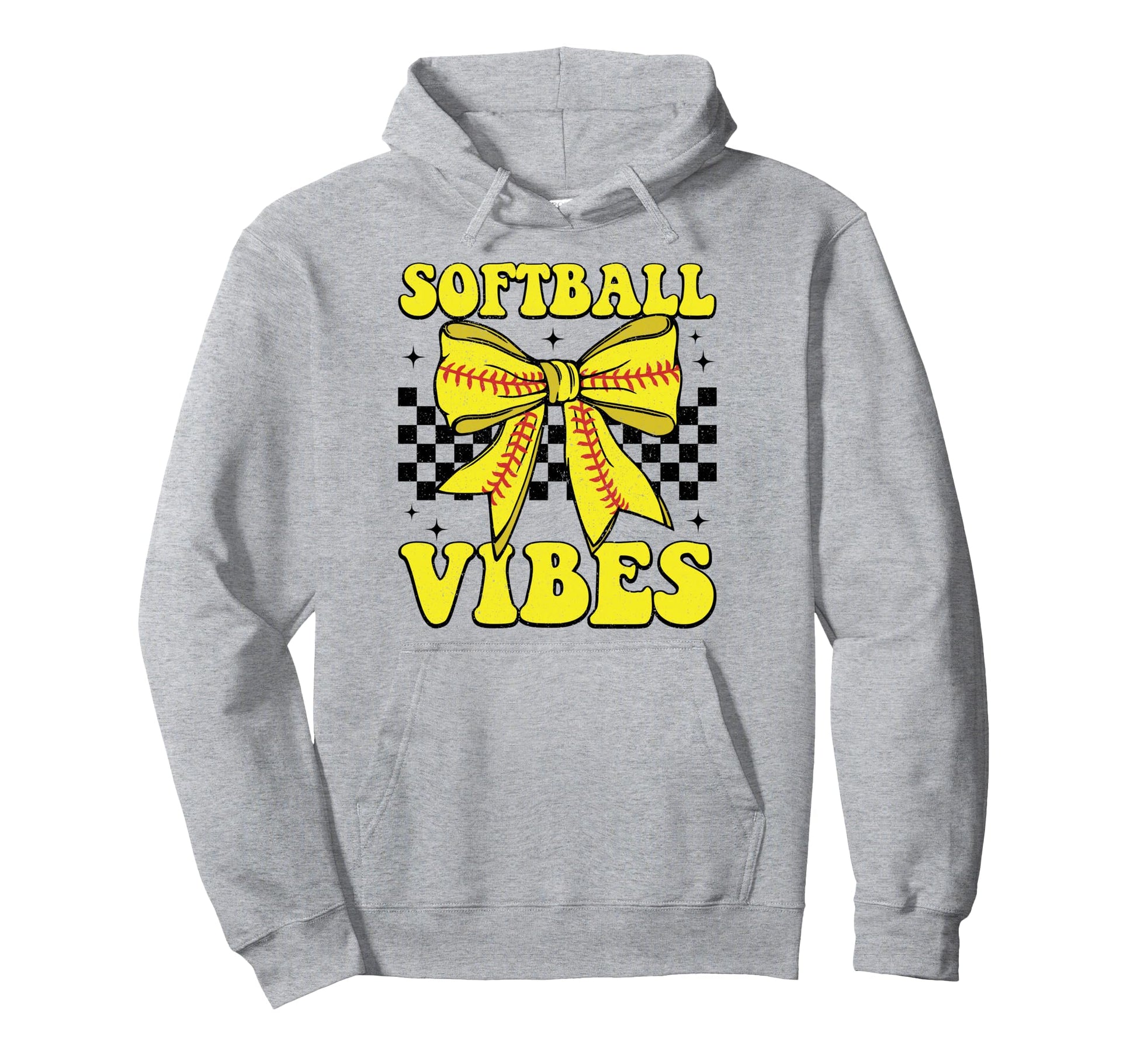 Softball Vibes Coquette Bow Softball Game Hoodie - Novelty Apparel Unisex - T-Shirt, Sweatshirt, Hoodie