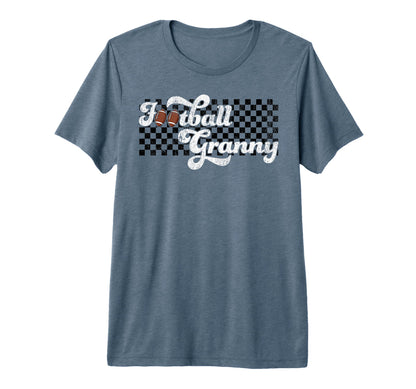 Football Granny Grandma Checkered Game T-Shirt - Trendy Graphic Unisex - T-Shirt, Sweatshirt, Hoodie