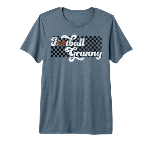 Football Granny Grandma Checkered Game T-Shirt - Trendy Graphic Unisex - T-Shirt, Sweatshirt, Hoodie