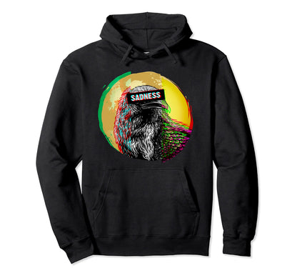 Raven Vaporwave Aesthetic Sadness Black Hoodie - Novelty Apparel Men Women - T-Shirt, Sweatshirt, Hoodie