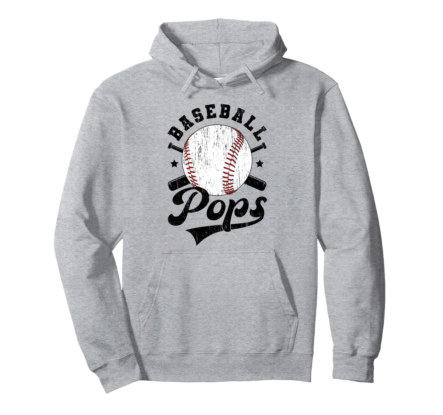 Baseball Pops Grandpa Baseball Player Hoodie - Minimalist Print for Adults - T-Shirt, Sweatshirt, Hoodie