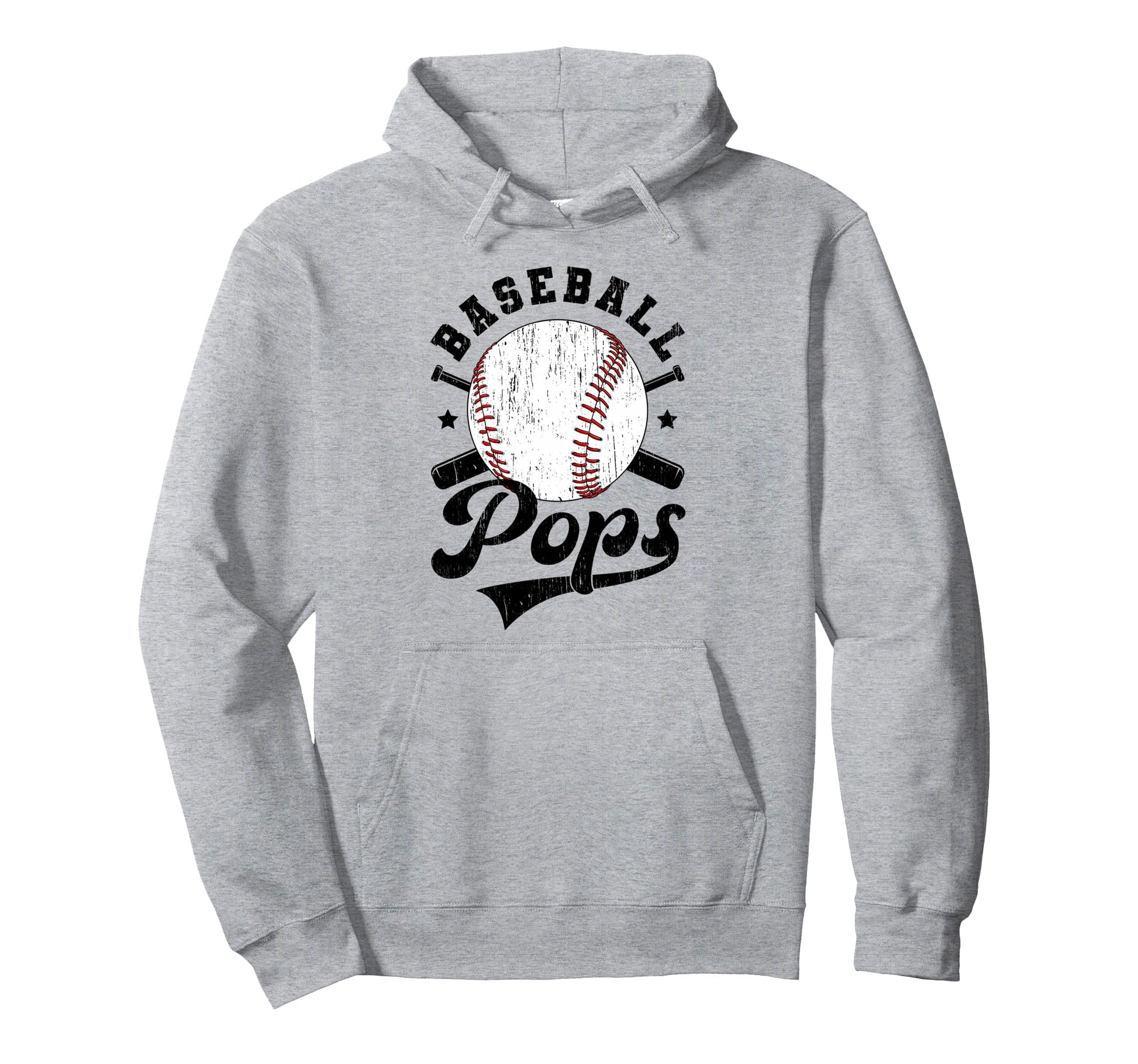 Baseball Pops Grandpa Baseball Player Hoodie - Minimalist Print for Adults - T-Shirt, Sweatshirt, Hoodie