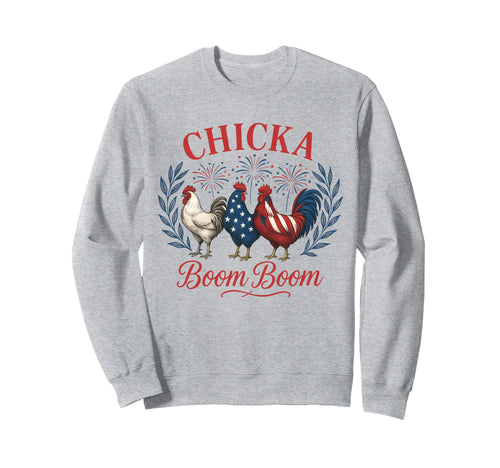 Funny Boho 4Th July Chicken Chicka Sweatshirt - Custom Art Print Men Women - T-Shirt, Sweatshirt, Hoodie