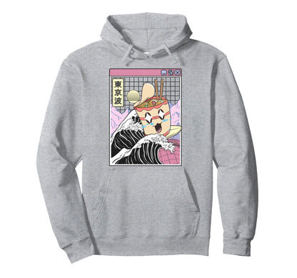 Instant Ramen Noodles Surfing Japanese Hoodie - Custom Art Print Men Women - T-Shirt, Sweatshirt, Hoodie