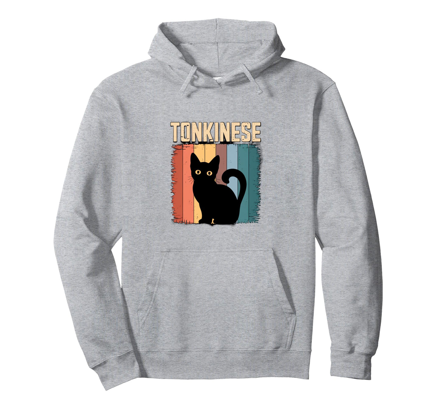 Tonkinese Cat Rainbow Silhouette Hoodie - Unique Graphic Men Women - T-Shirt, Sweatshirt, Hoodie