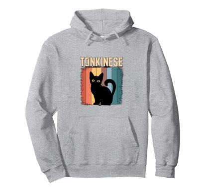 Tonkinese Cat Rainbow Silhouette Hoodie - Unique Graphic Men Women - T-Shirt, Sweatshirt, Hoodie