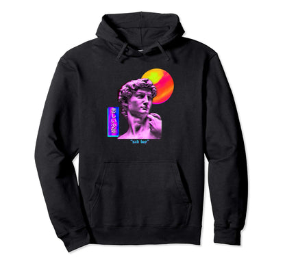 Japanese Writing Vaporwave Hoodie - Fun Novelty Design for Adults - T-Shirt, Sweatshirt, Hoodie