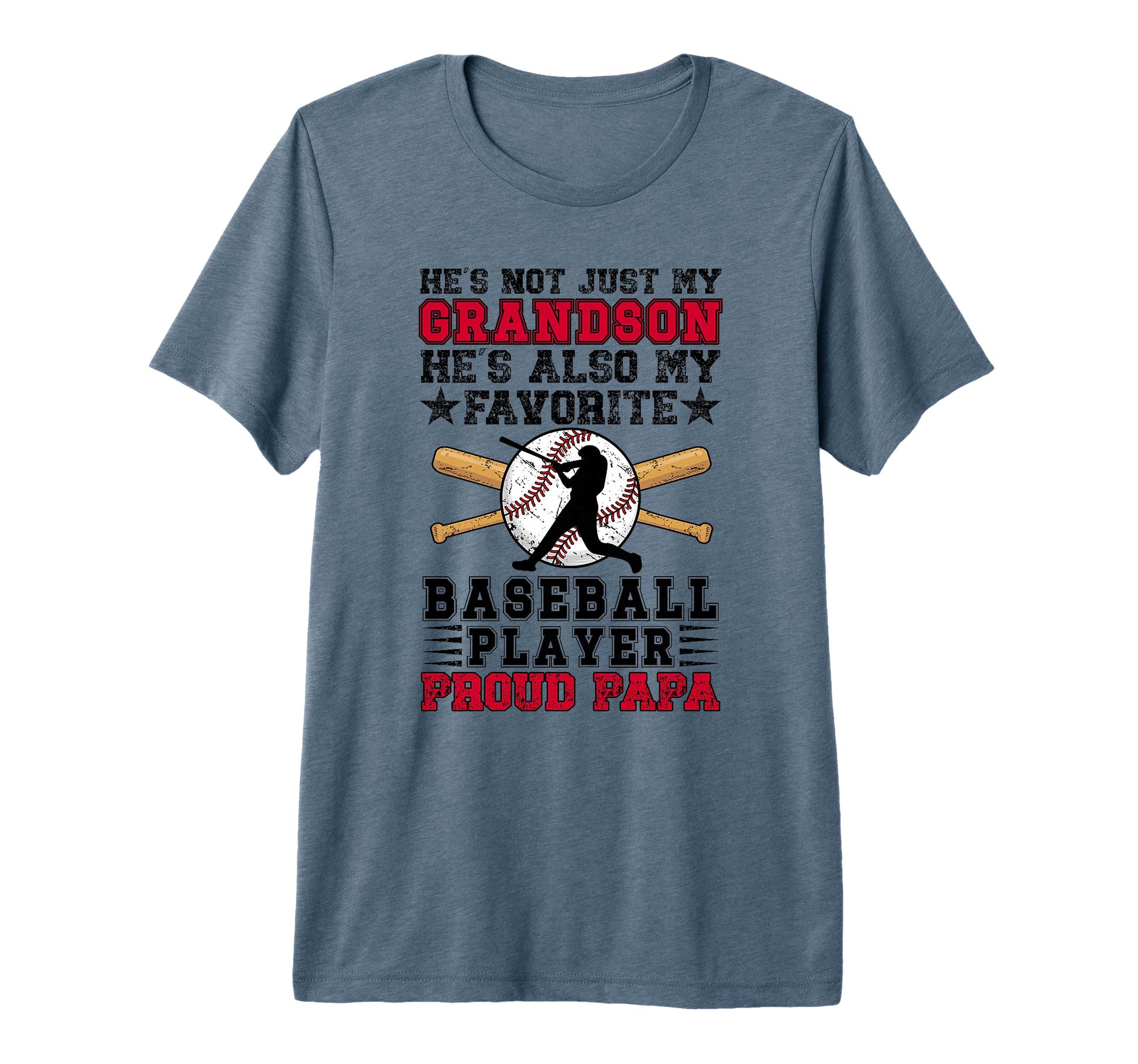 Mens Proud Papa Baseball Papa T-Shirt - Casual Everyday Wear for Adults - T-Shirt, Sweatshirt, Hoodie
