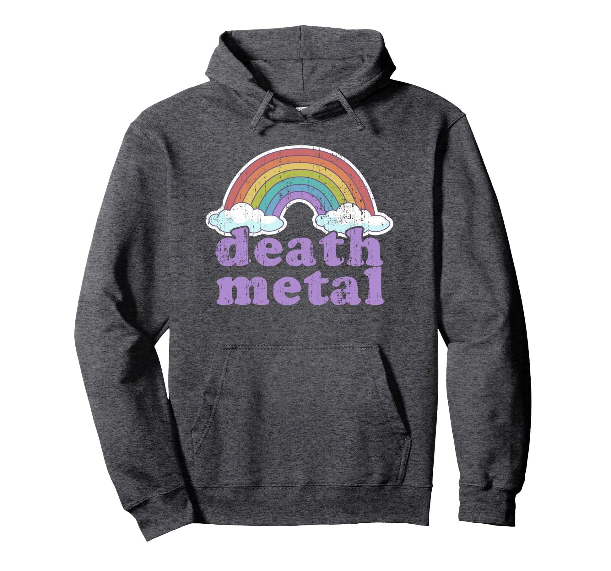 Death Metal Music Rainbow Funny Hoodie - Casual Everyday Wear Men Women - T-Shirt, Sweatshirt, Hoodie