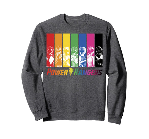 Power Rangers Distressed Rainbow Sweatshirt - Streetwear Style Men Women - T-Shirt, Sweatshirt, Hoodie