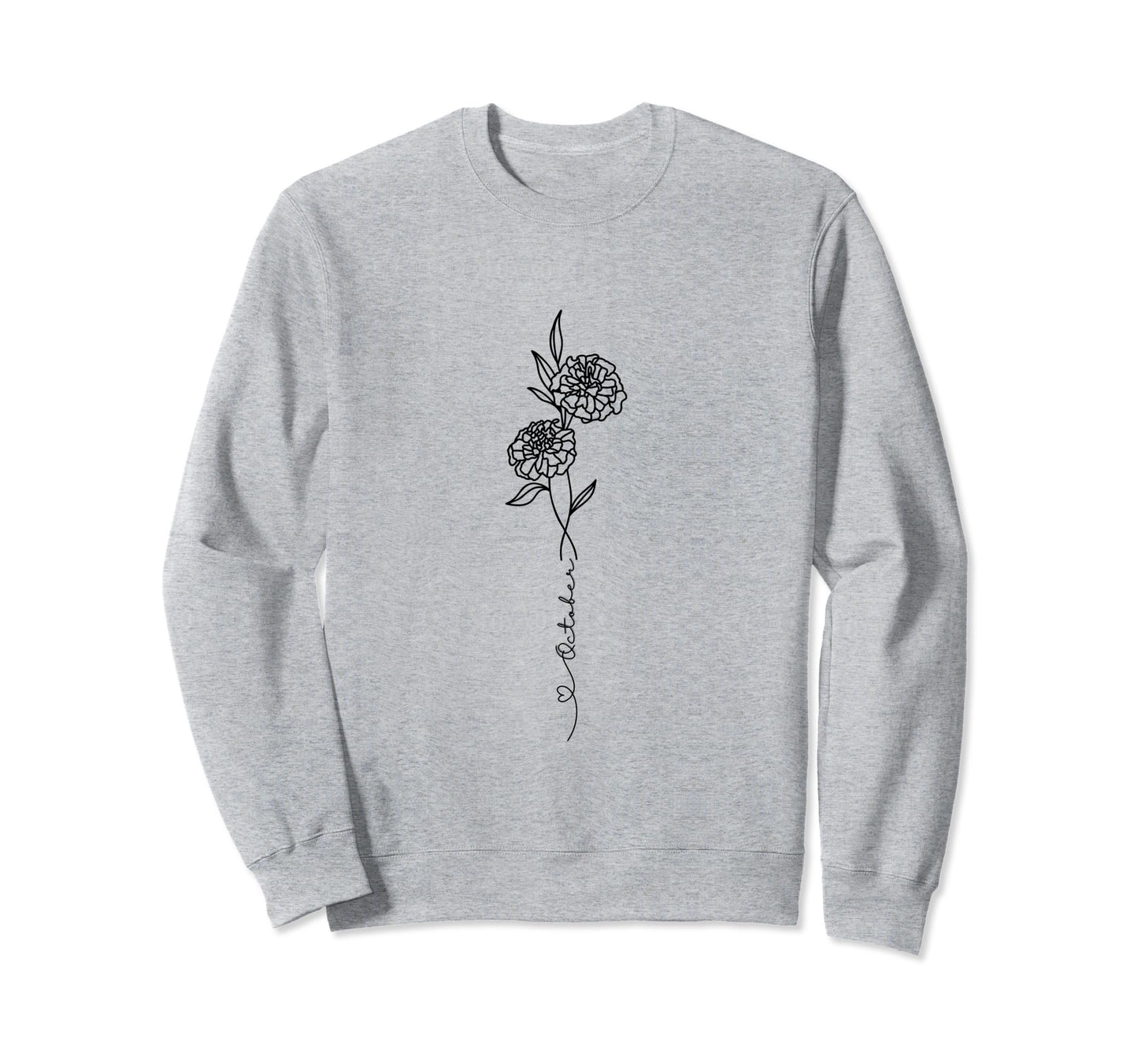 Minimalist Boho Floral Drawing Sweatshirt - Fun Novelty Design Unisex - T-Shirt, Sweatshirt, Hoodie