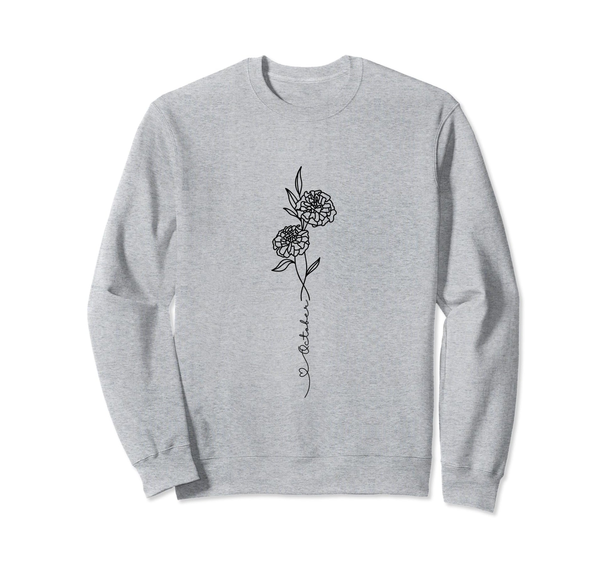 Minimalist Boho Floral Drawing Sweatshirt - Fun Novelty Design Unisex - T-Shirt, Sweatshirt, Hoodie