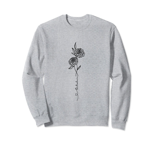 Minimalist Boho Floral Drawing Sweatshirt - Fun Novelty Design Unisex - T-Shirt, Sweatshirt, Hoodie