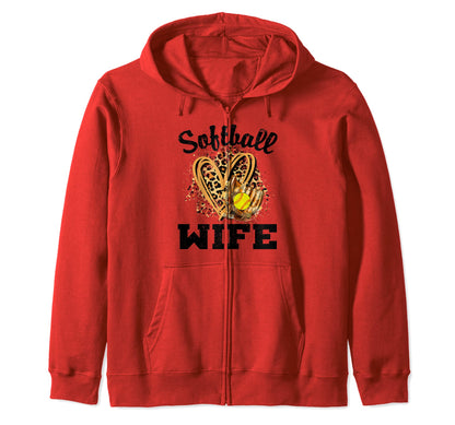 Leopard Heart Game Day Baseball Wife Sweatshirt - Novelty Apparel Unisex - T-Shirt, Sweatshirt, Hoodie