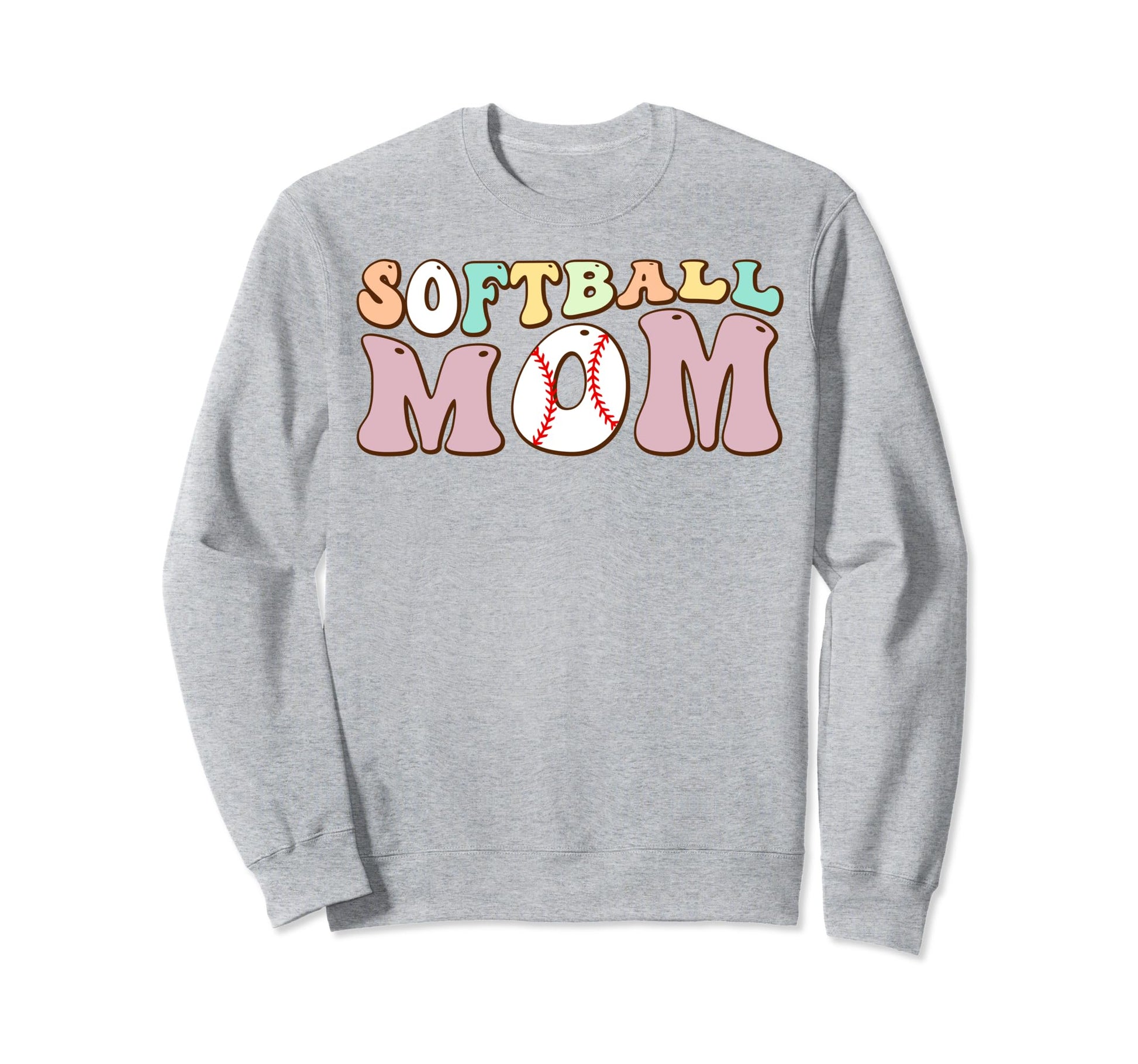 Baseball Mom Bleached Messy Bun Sweatshirt - Fun Novelty Design Men Women - T-Shirt, Sweatshirt, Hoodie