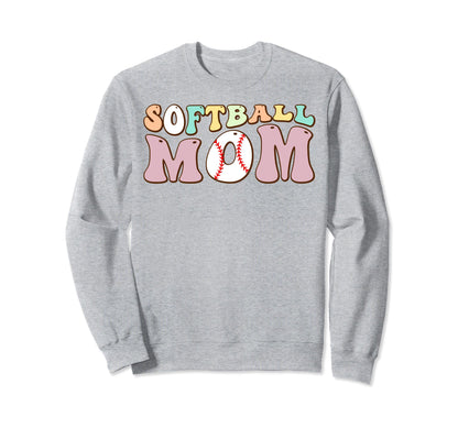 Baseball Mom Bleached Messy Bun Sweatshirt - Fun Novelty Design Men Women - T-Shirt, Sweatshirt, Hoodie