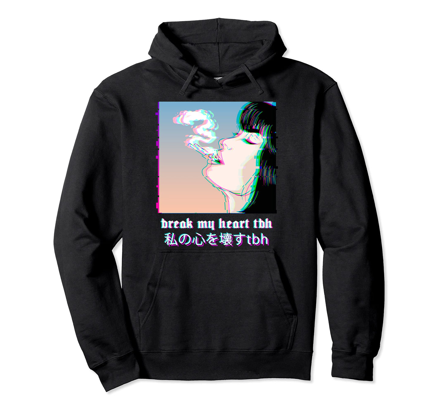 Break My Heart Tbh Vaporwave Hoodie - Casual Everyday Wear Unisex - T-Shirt, Sweatshirt, Hoodie
