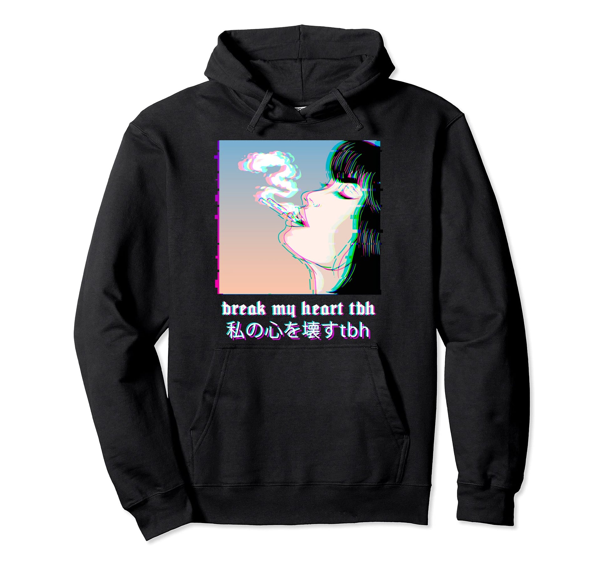 Break My Heart Tbh Vaporwave Hoodie - Casual Everyday Wear Unisex - T-Shirt, Sweatshirt, Hoodie