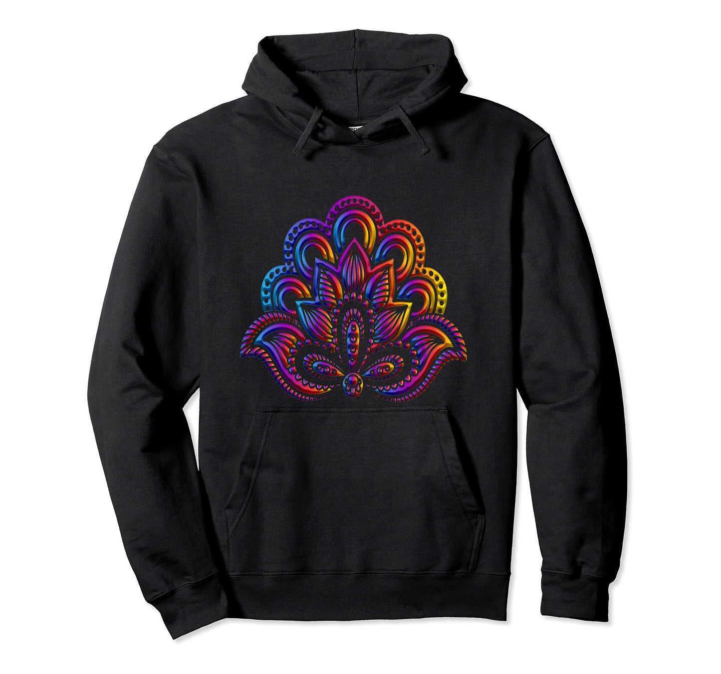 Colorful Floral Mandala Zodiac Art Hoodie - Fun Novelty Design Men Women - T-Shirt, Sweatshirt, Hoodie