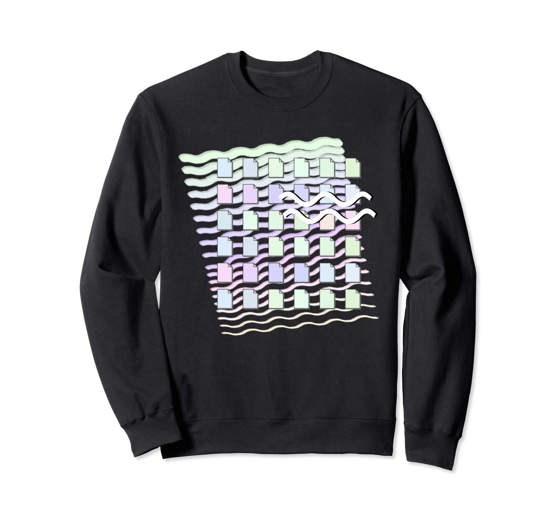 Vaporwave Aesthetic Memphis Pastel Sweatshirt - Streetwear Style Men Women - T-Shirt, Sweatshirt, Hoodie