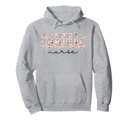 Boho Floral Cardiac Nurse Cardiac Nurse Hoodie - Novelty Apparel Men Women - T-Shirt, Sweatshirt, Hoodie