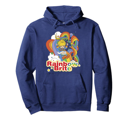 Rainbow Brite Wisp Sliding Down Hoodie - Unique Graphic for Adults - T-Shirt, Sweatshirt, Hoodie