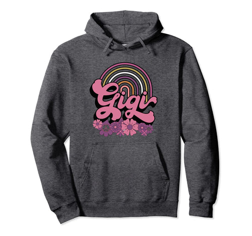 Gigi Groovy Flower Rainbow Hoodie - Fun Novelty Design Unisex - T-Shirt, Sweatshirt, Hoodie