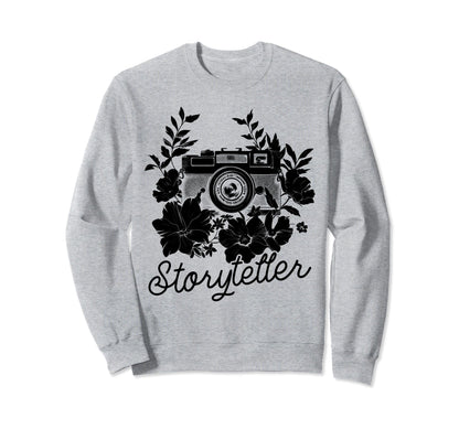 Photographer Storyteller Camera Sweatshirt - Graphic Print for Adults - T-Shirt, Sweatshirt, Hoodie
