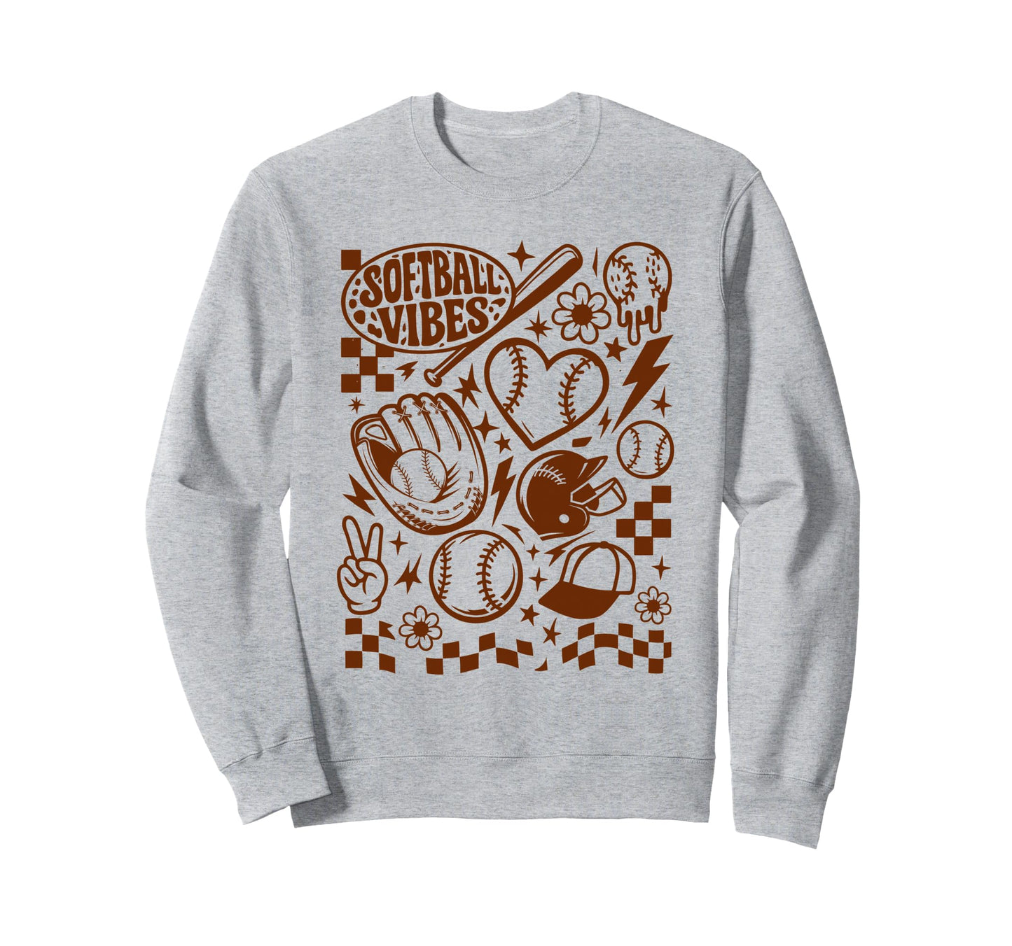 Softball Vibes Game Day Doodles Sweatshirt - Streetwear Style Men Women - T-Shirt, Sweatshirt, Hoodie