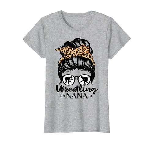Wrestling Nana Messy Bun Hair T-Shirt - Fun Novelty Design for Adults - T-Shirt, Sweatshirt, Hoodie