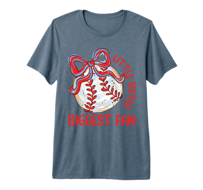 Baseball Little Sister Biggest Fan T-Shirt - Graphic Print Men Women - T-Shirt, Sweatshirt, Hoodie