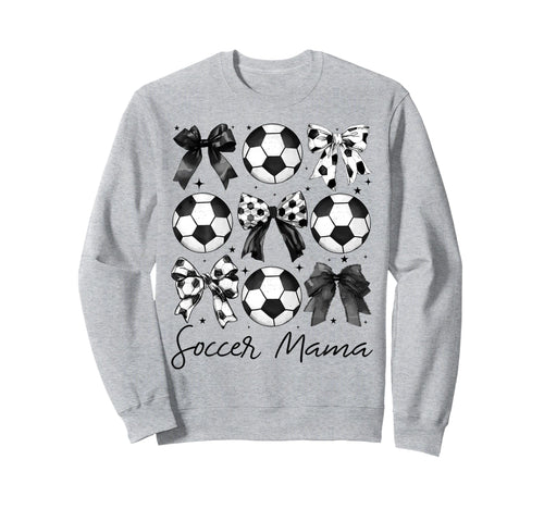 Soccer Mama Coquette Bow Soccer Sweatshirt - Aesthetic Graphic for Adults - T-Shirt, Sweatshirt, Hoodie