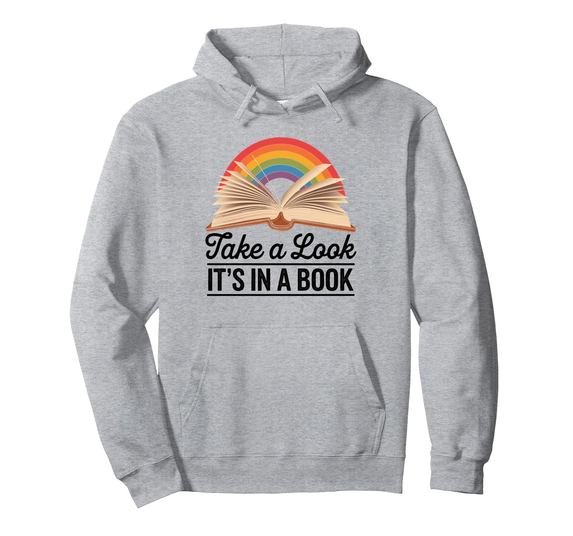 Rainbow Book Book Reader Or Bookworm Hoodie - Fun Novelty Design for Adults - T-Shirt, Sweatshirt, Hoodie