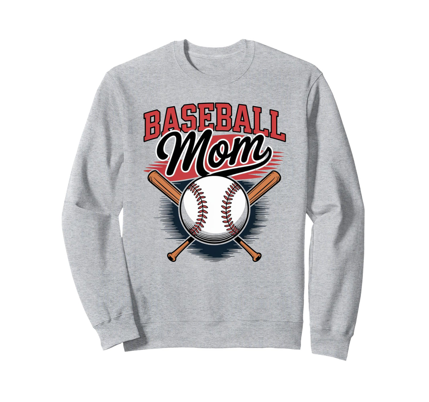 Baseball Mom Proud Baseball Sweatshirt - Custom Art Print for Adults - T-Shirt, Sweatshirt, Hoodie