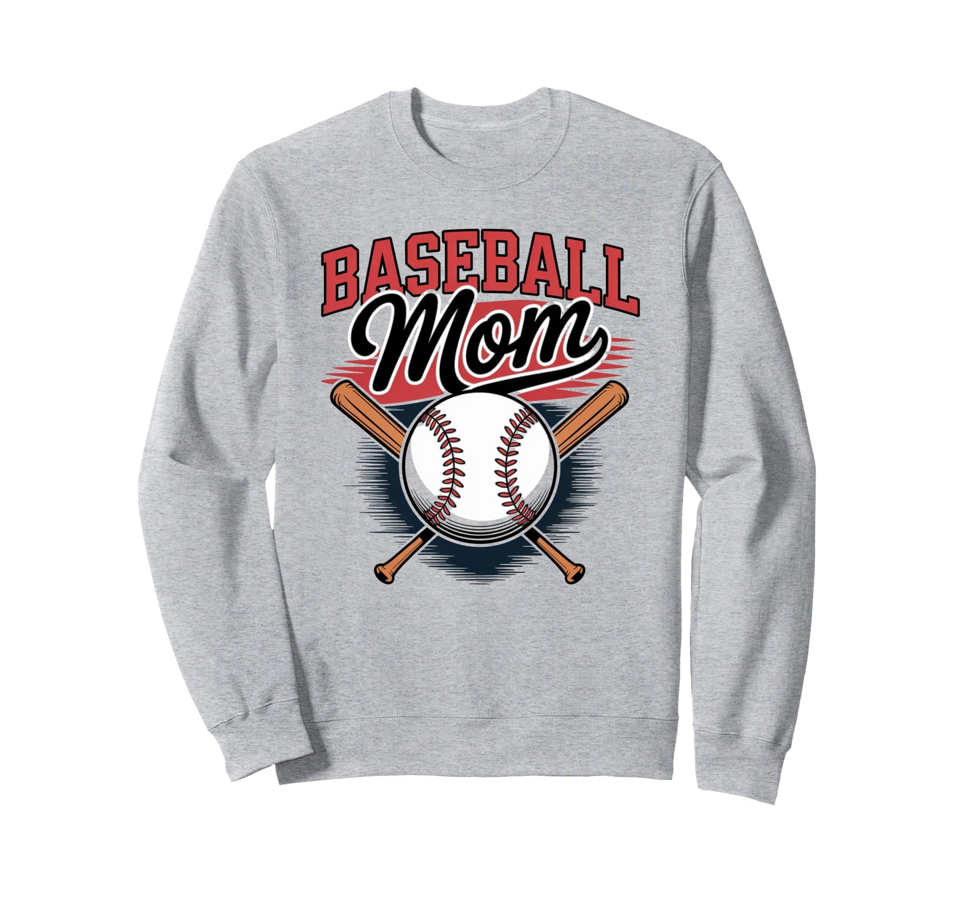 Baseball Mom Proud Baseball Sweatshirt - Custom Art Print for Adults - T-Shirt, Sweatshirt, Hoodie