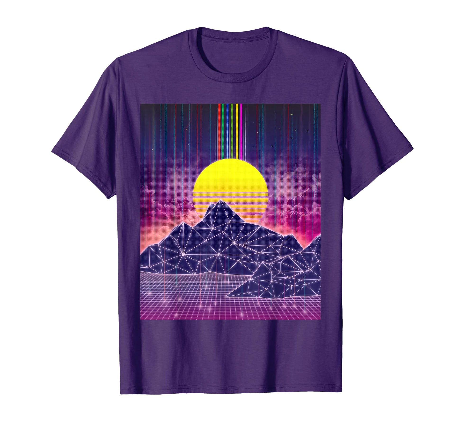 Digital Sunset 1980S Vaporwave T-Shirt - Minimalist Print Men Women - T-Shirt, Sweatshirt, Hoodie