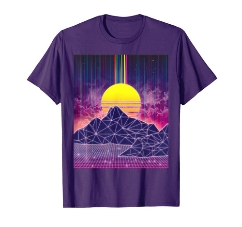Digital Sunset 1980S Vaporwave T-Shirt - Minimalist Print Men Women - T-Shirt, Sweatshirt, Hoodie