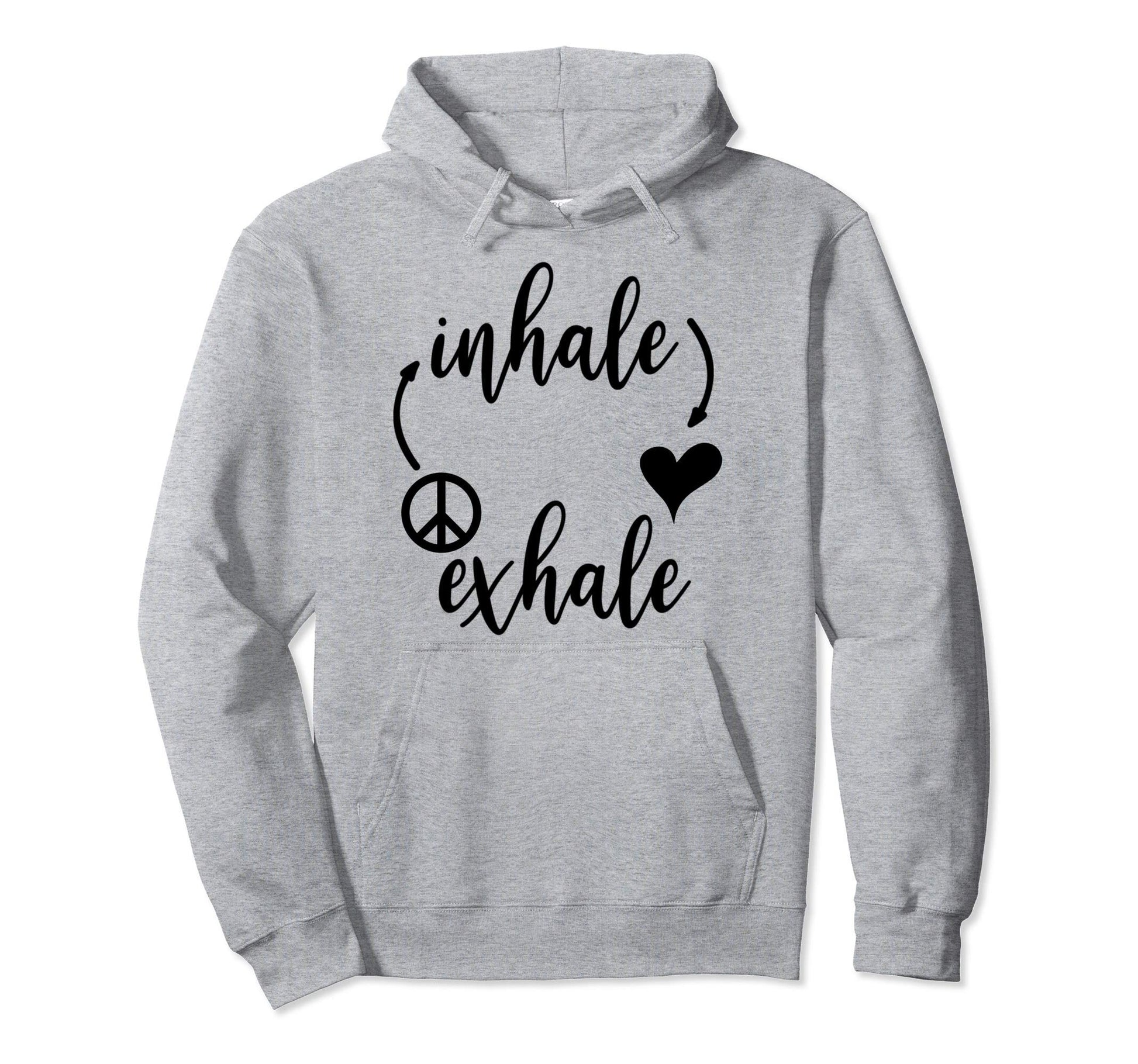 Inhale Love Exhale Peace Hoodies Hoodie - Aesthetic Graphic for Adults - T-Shirt, Sweatshirt, Hoodie