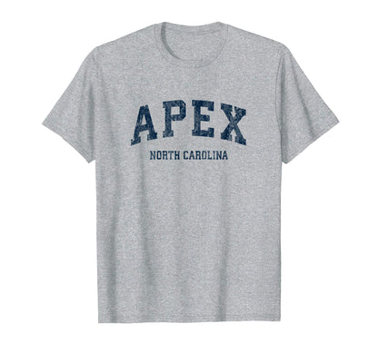Apex North Carolina Nc Varsity Sports Navy T-Shirt - Trendy Graphic Unisex - T-Shirt, Sweatshirt, Hoodie