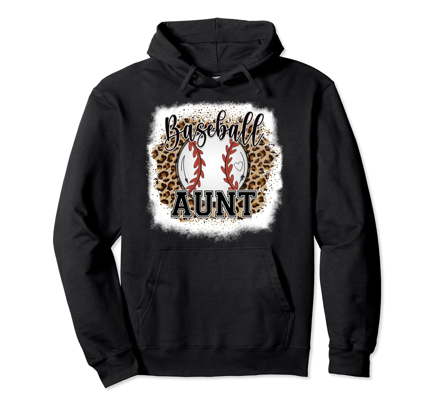 Baseball Aunt Leopard Bleached Womens Hoodie - Streetwear Style Unisex - T-Shirt, Sweatshirt, Hoodie