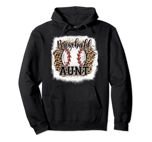 Baseball Aunt Leopard Bleached Womens Hoodie - Streetwear Style Unisex - T-Shirt, Sweatshirt, Hoodie
