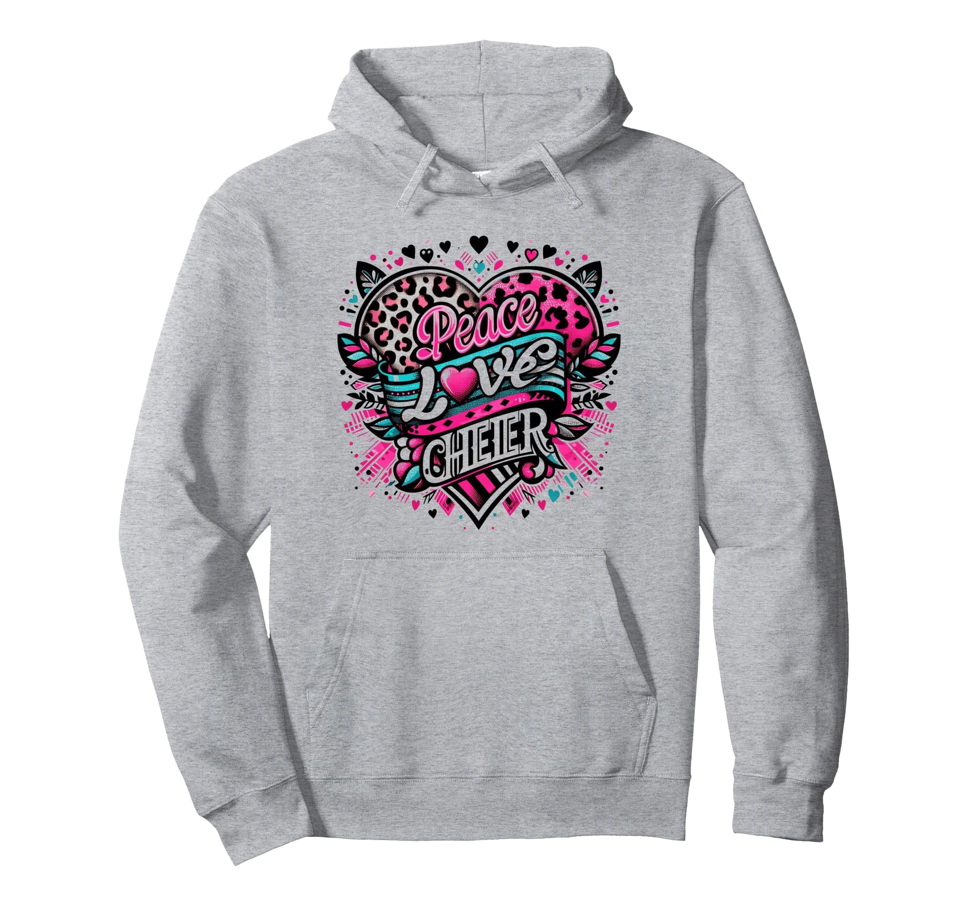 Live Peace Love And Cheer Hoodie - Novelty Apparel Men Women - T-Shirt, Sweatshirt, Hoodie